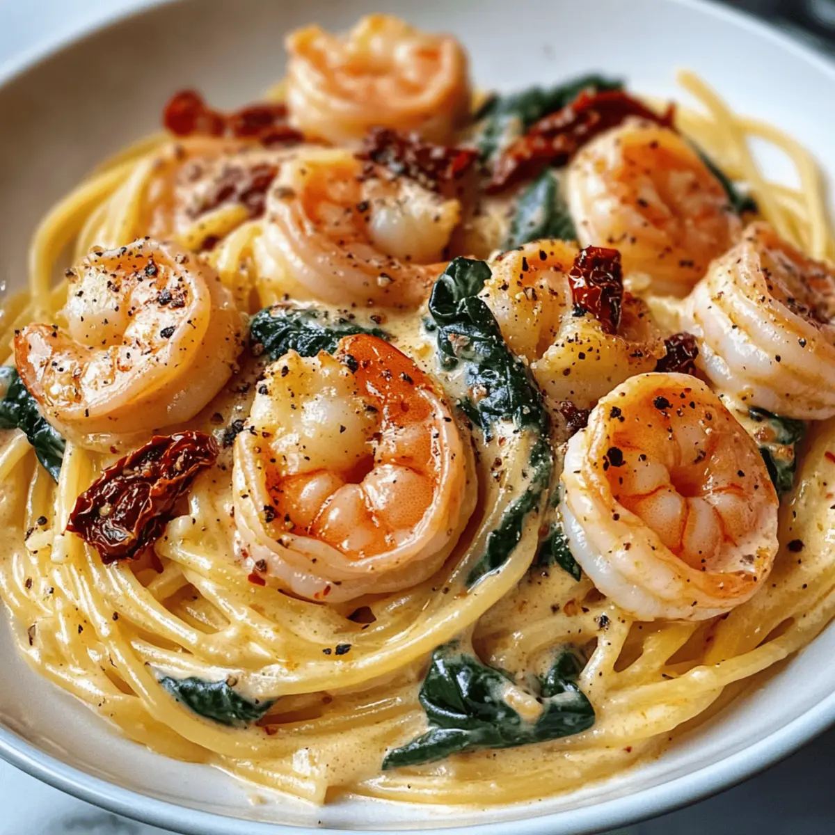 Tuscan Shrimp Pasta