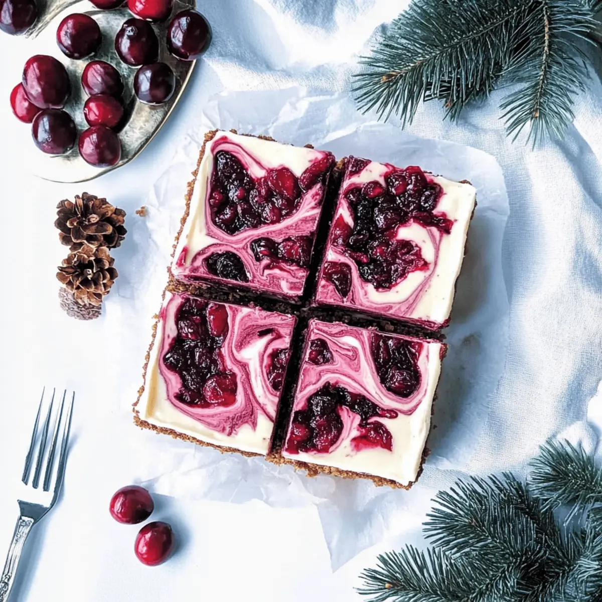 White Chocolate Cranberry Cheesecake