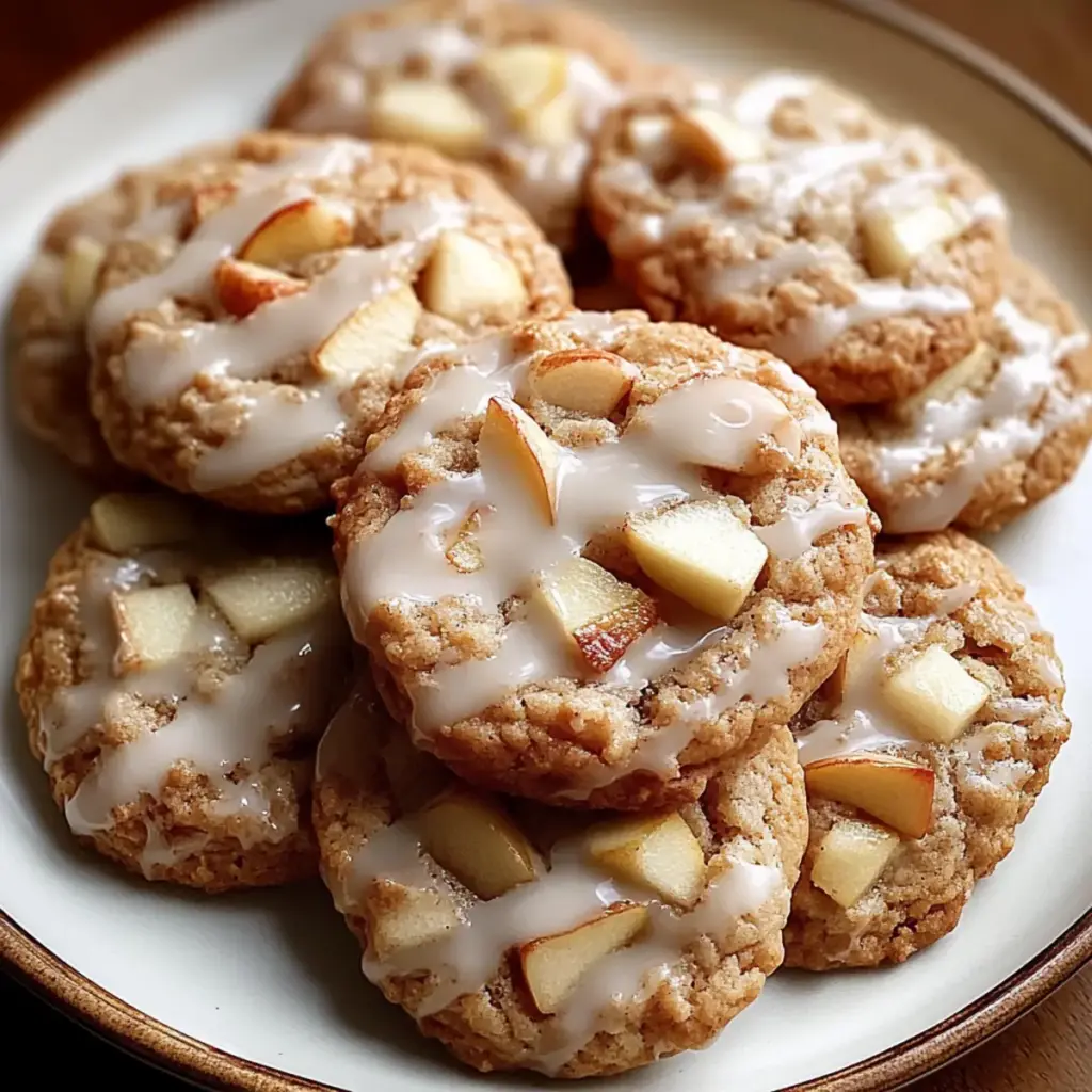 Apple Cinnamon Cookies with Maple Glaze