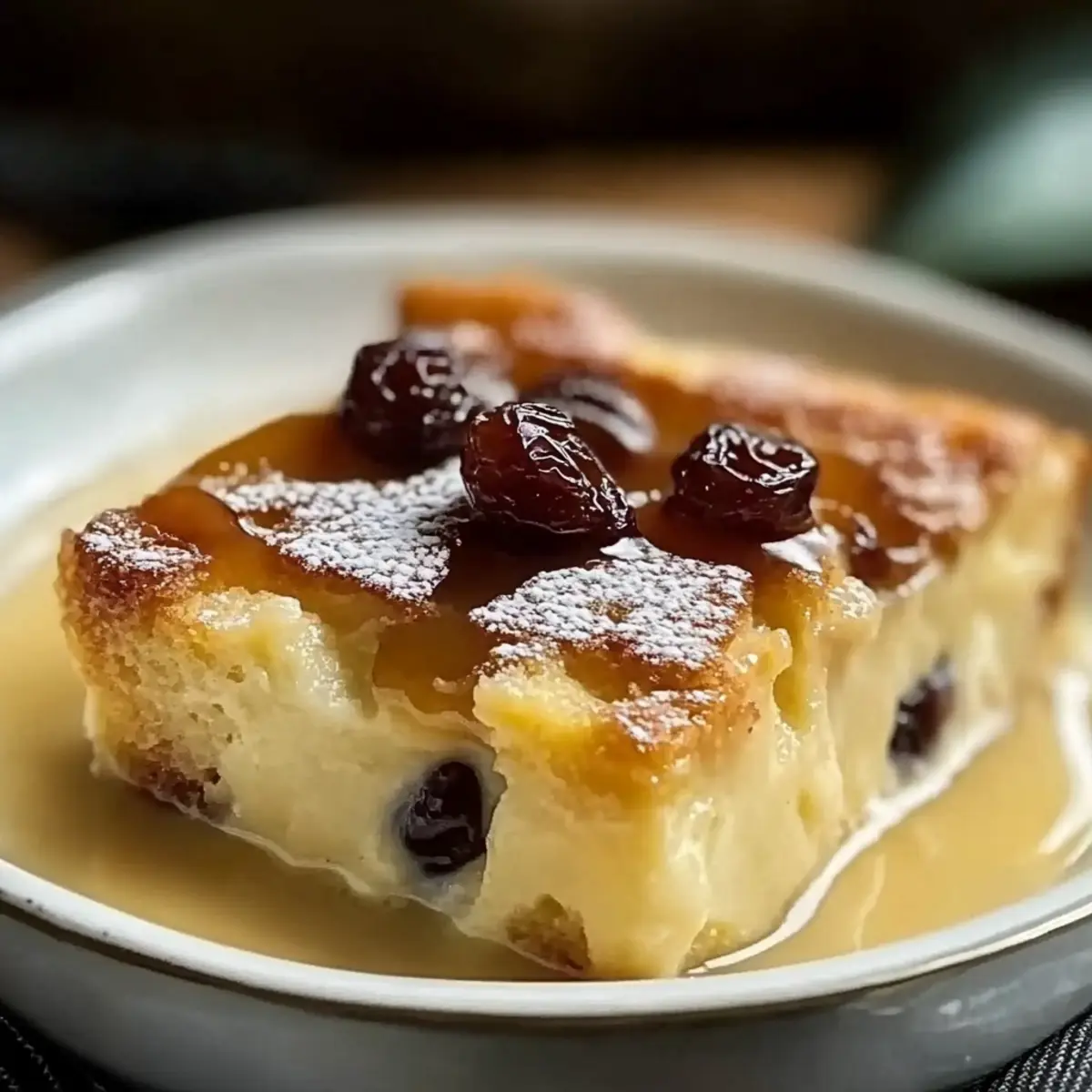 Bread Pudding with Vanilla Sauce