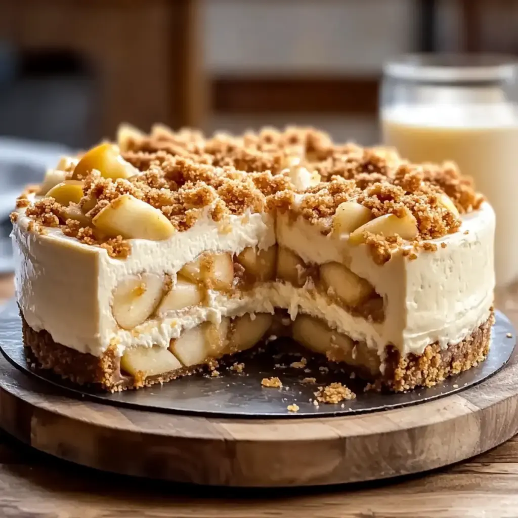 Creamy Apple Crumble Cheesecake