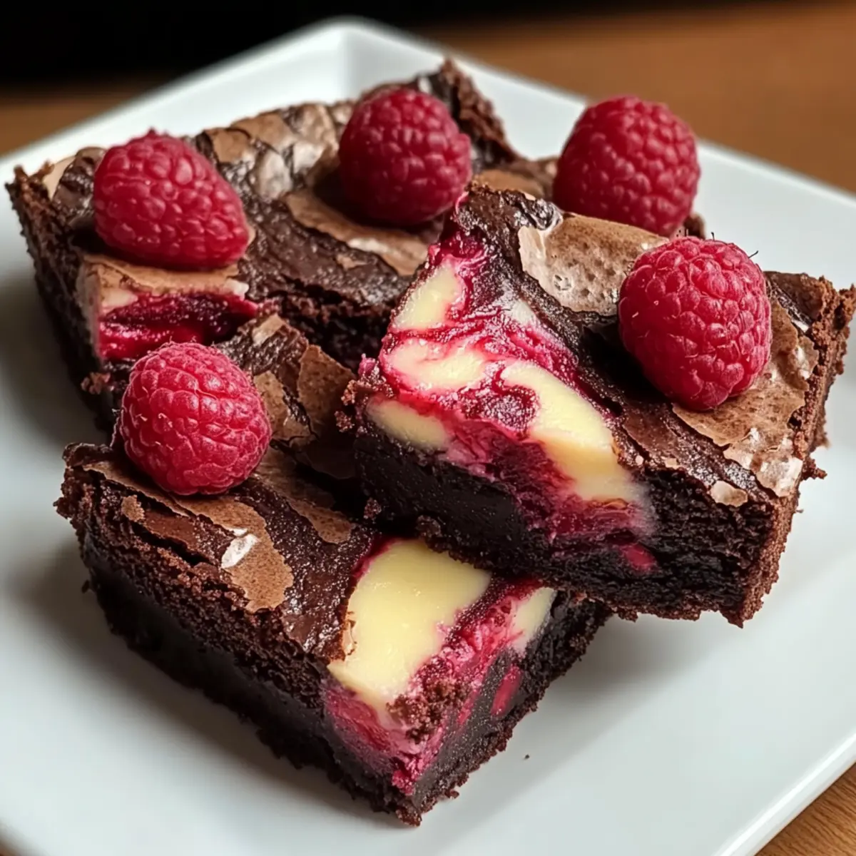 Raspberry Swirl Brownies