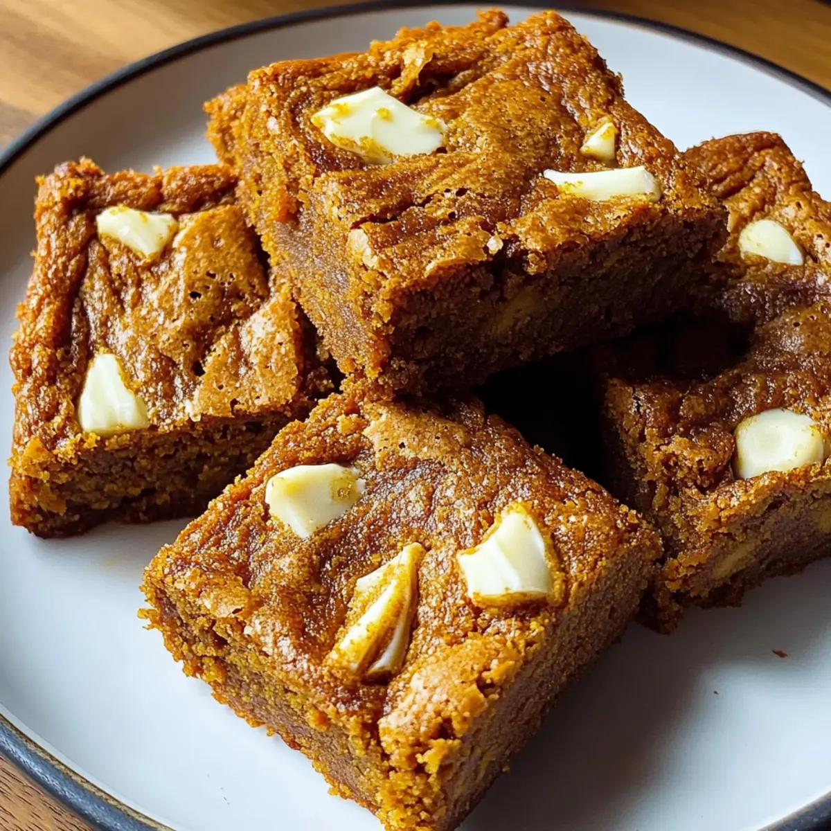Spiced Baked Pumpkin Blondies