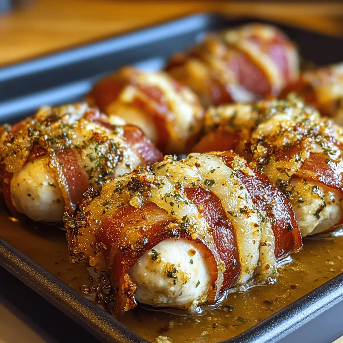 Bacon-Wrapped Garlic Parmesan Chicken