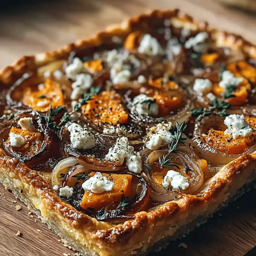 Caramelized Onion Butternut Squash Tart