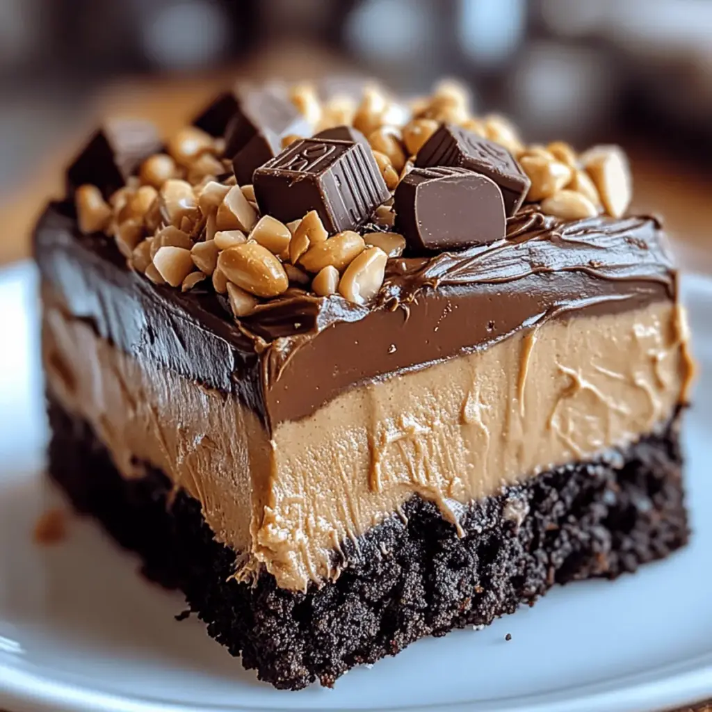 Chocolate Peanut Butter Poke Cake