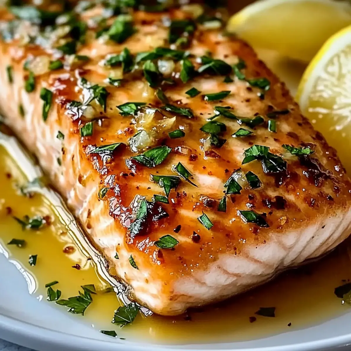 Honey Garlic Butter Baked Salmon