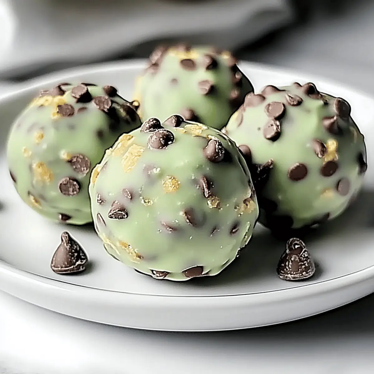 Mint Chocolate Chip Protein Balls