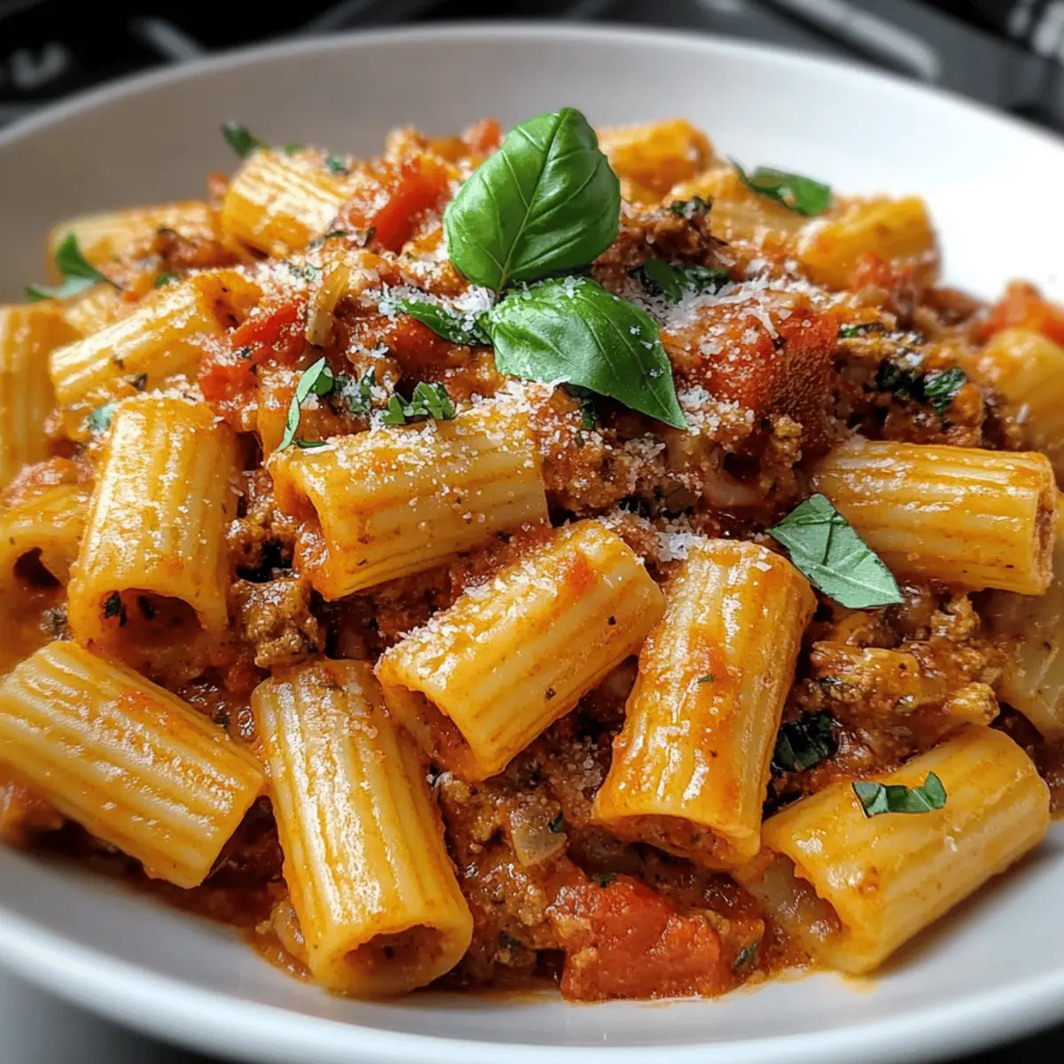 One Pot Spicy Rigatoni