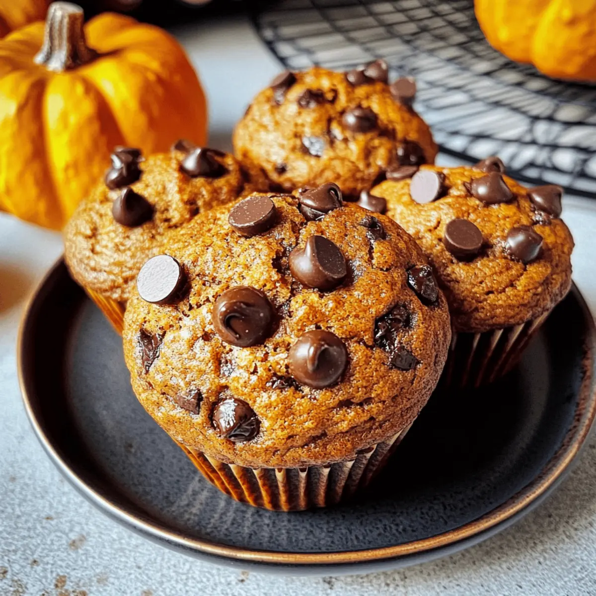 Pumpkin Chocolate Chip Muffins Gluten Free
