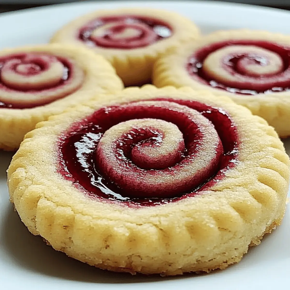 Raspberry Swirl Shortbread Cookies