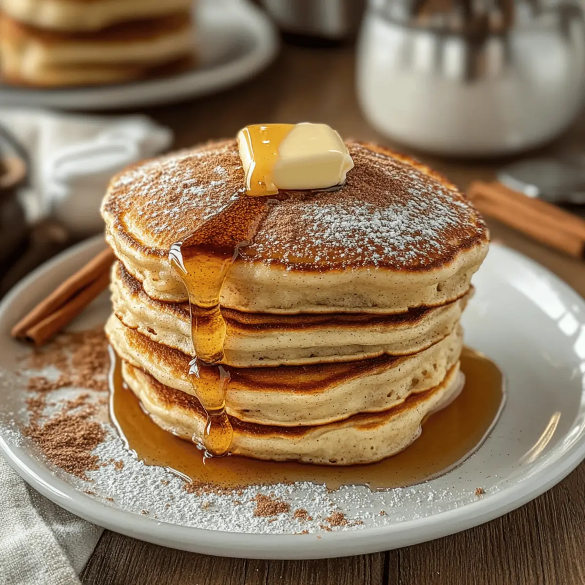 VANILLA CINNAMON BUTTERMILK PANCAKES