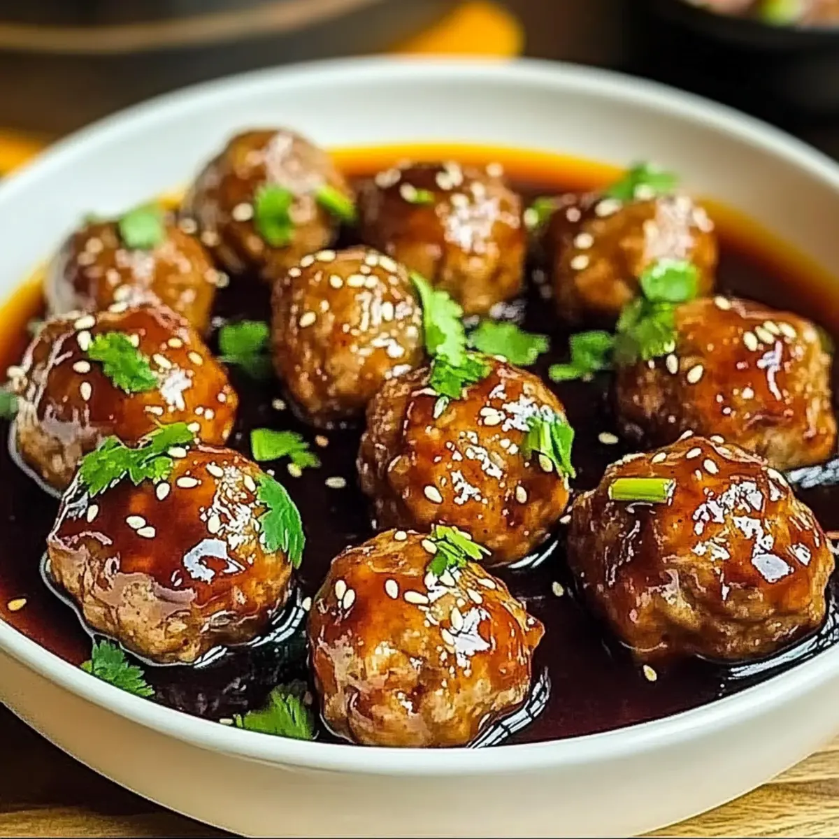 Sweet and Spicy Asian Turkey Meatballs: