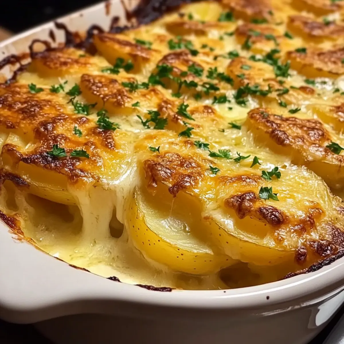 Dad’s Creamy & Cheesy Au Gratin Potatoes