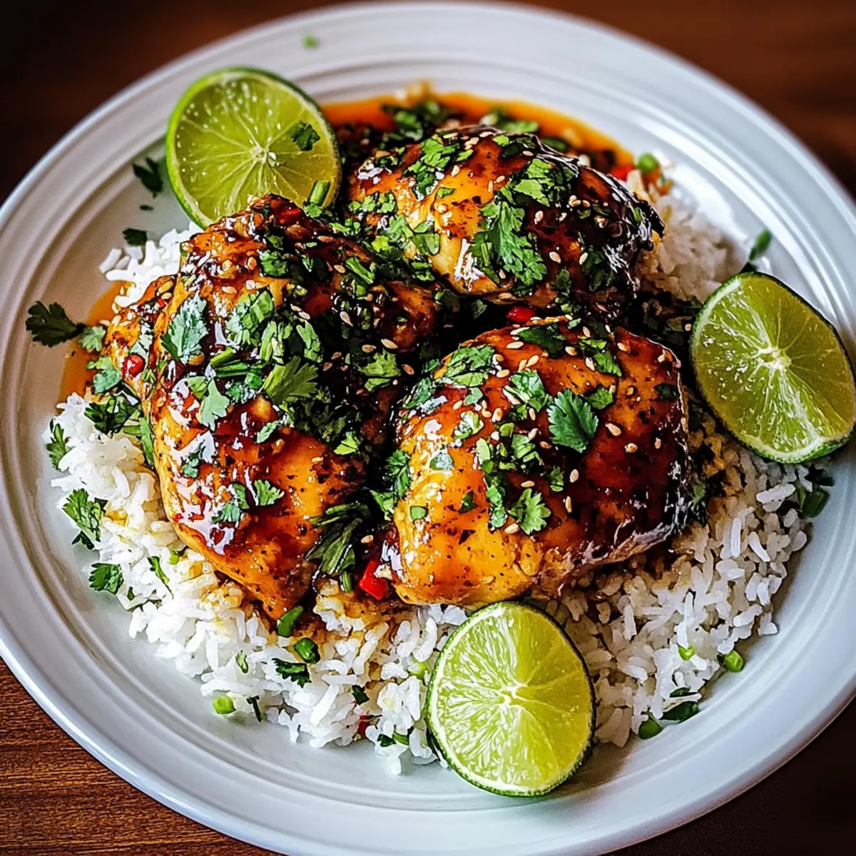 Spicy Maple Chicken & Coconut Rice