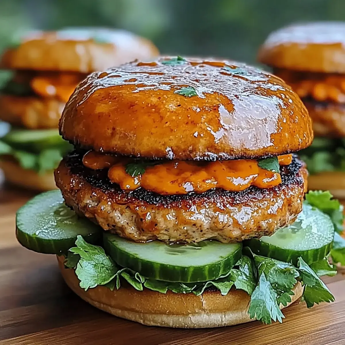 Thai Sweet Chili Turkey Burgers