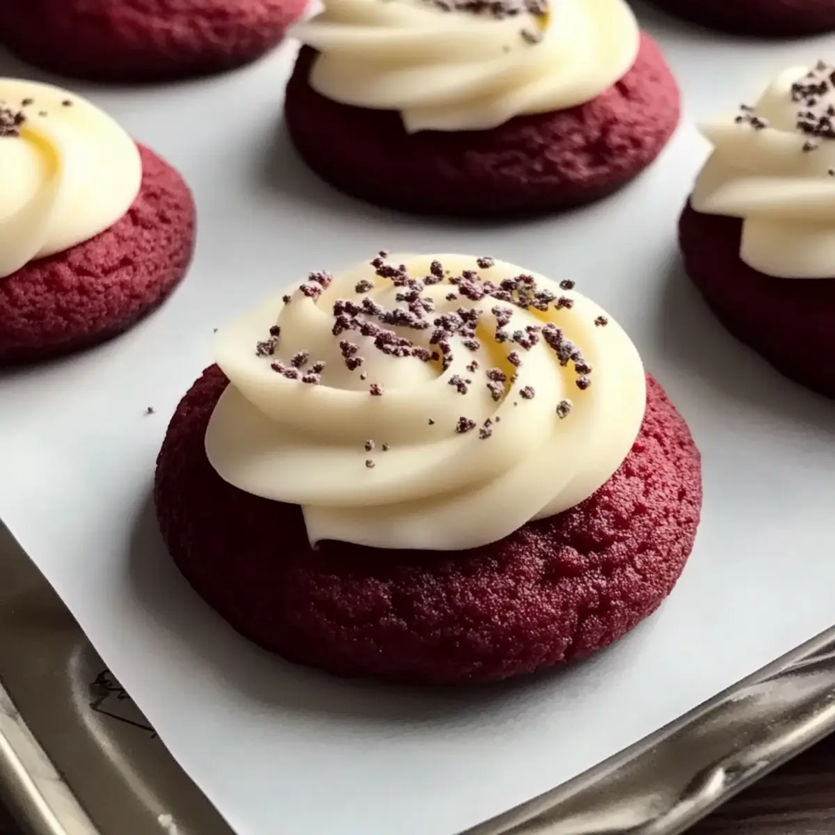 Crumbl Copy Cat Red Velvet Cupcake Cookies