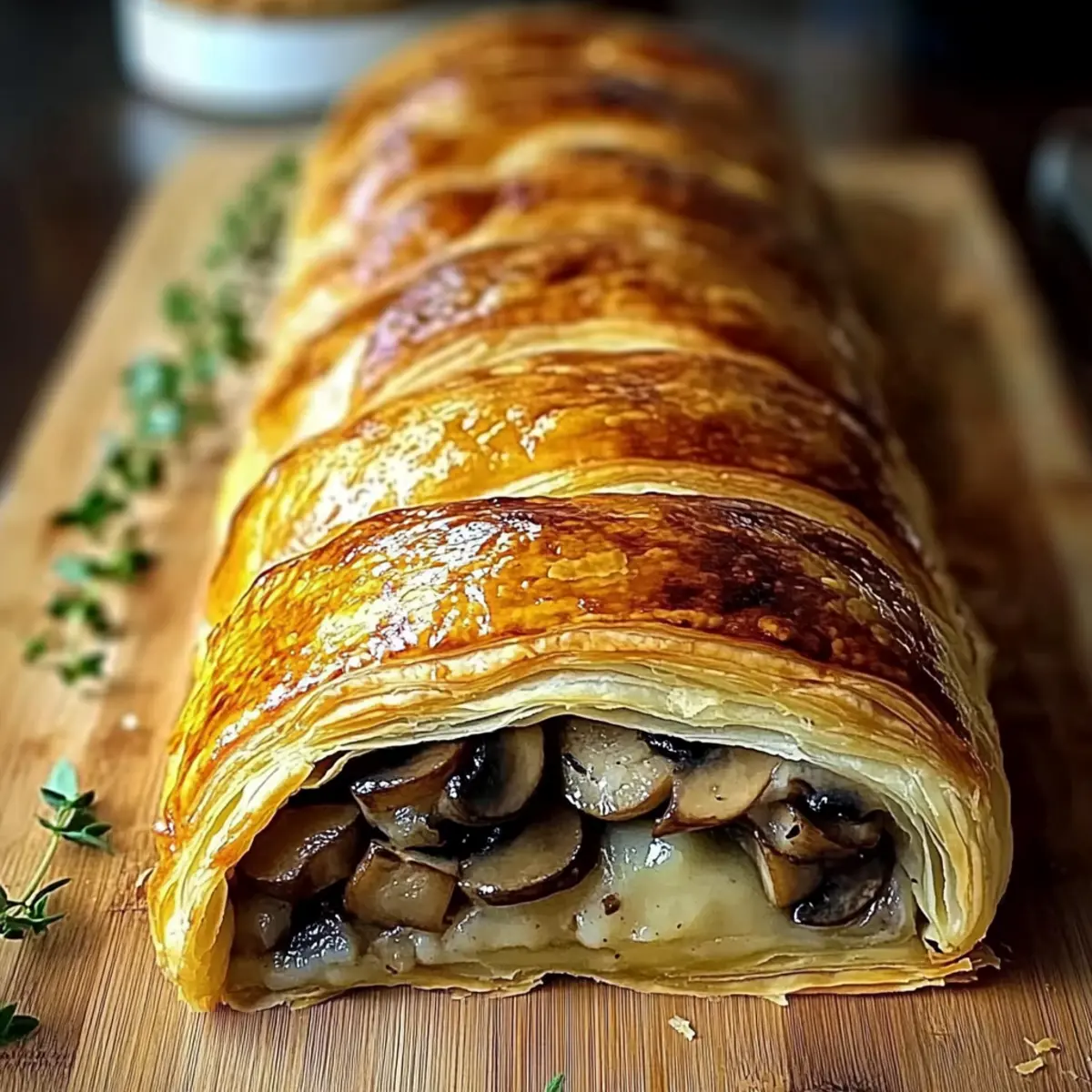 Mushroom and Gruyère Puff Pastry