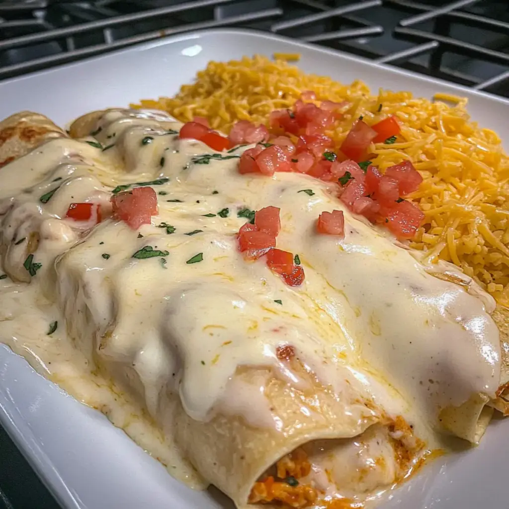 Queso Chicken Enchiladas