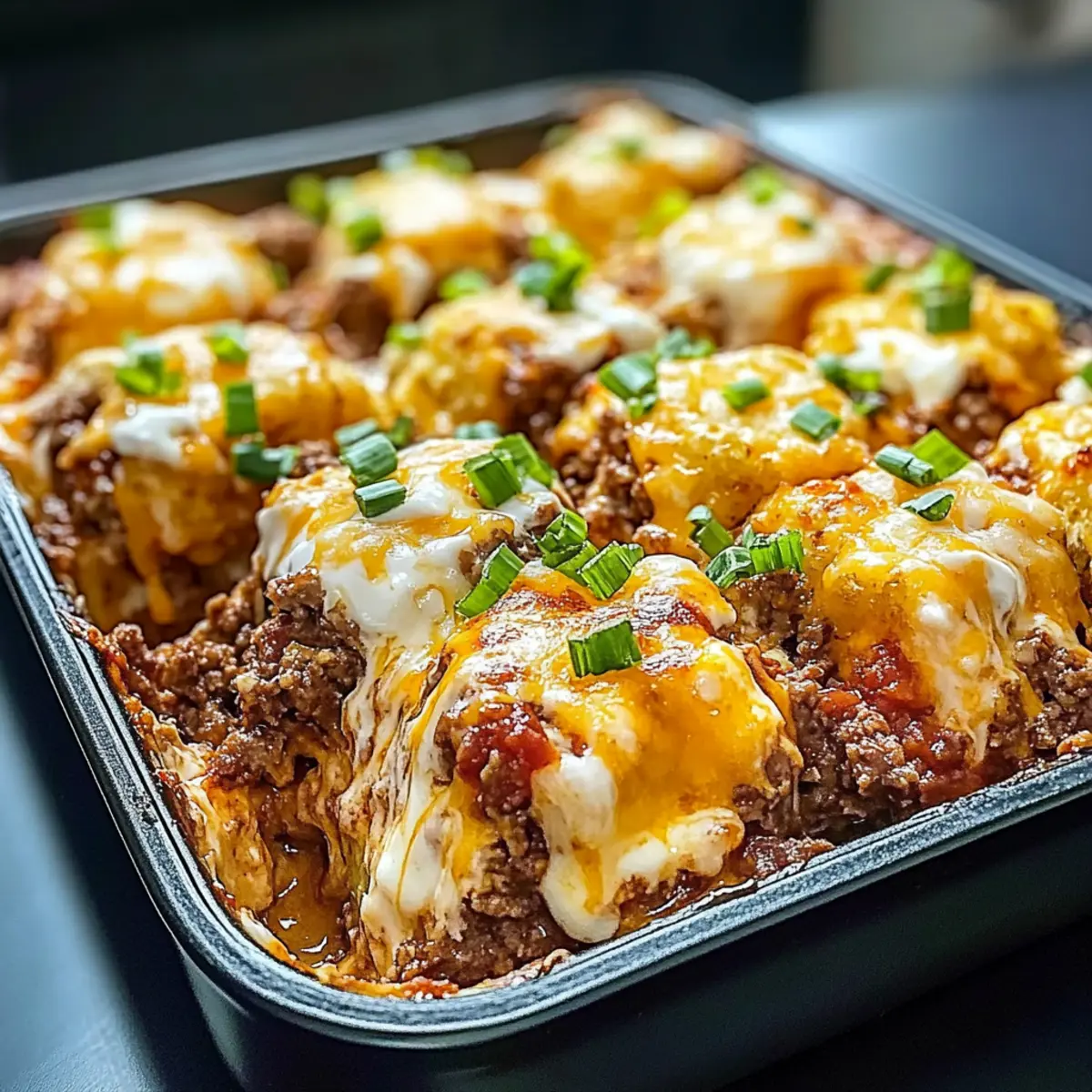 Steak & Loaded Potato Tot Casserole