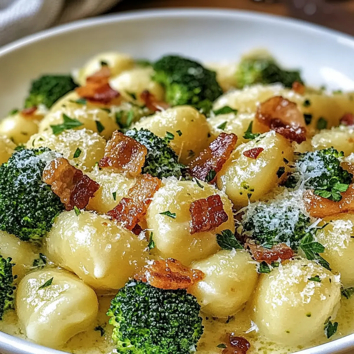 Boursin, Bacon, and Broccoli Gnocchi
