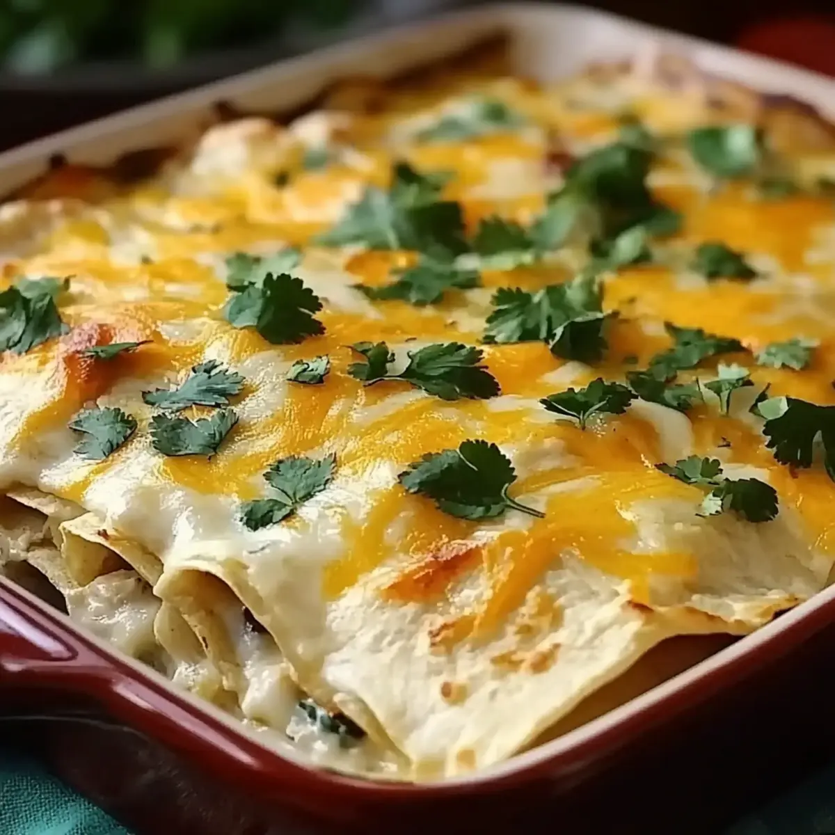White Chicken Enchilada Casserole