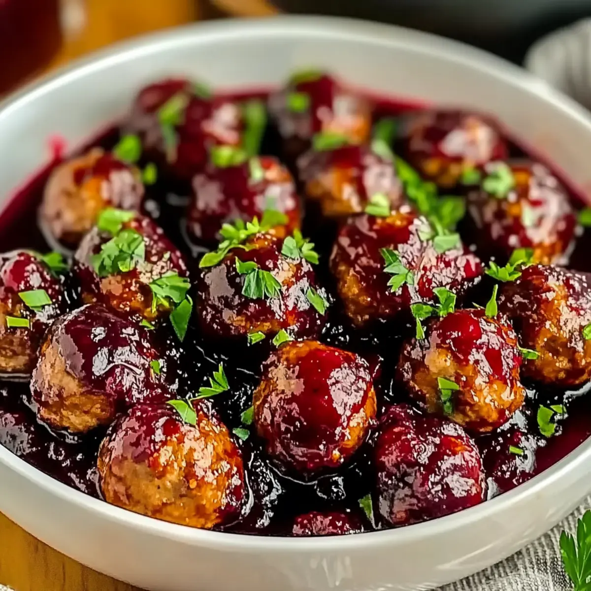 Christmas Cranberry Meatballs