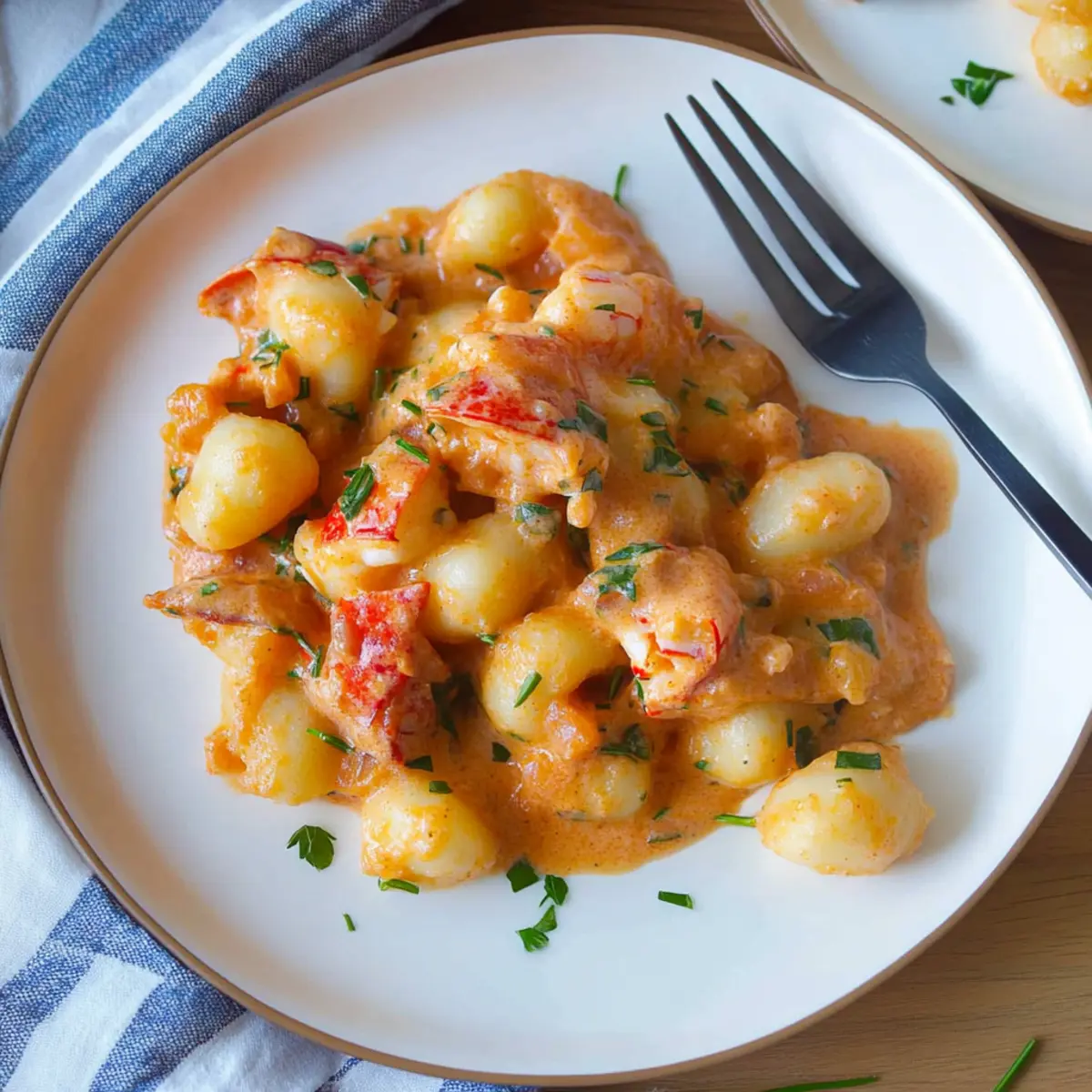 Lobster Gnocchi with Tomato Cream Sauce