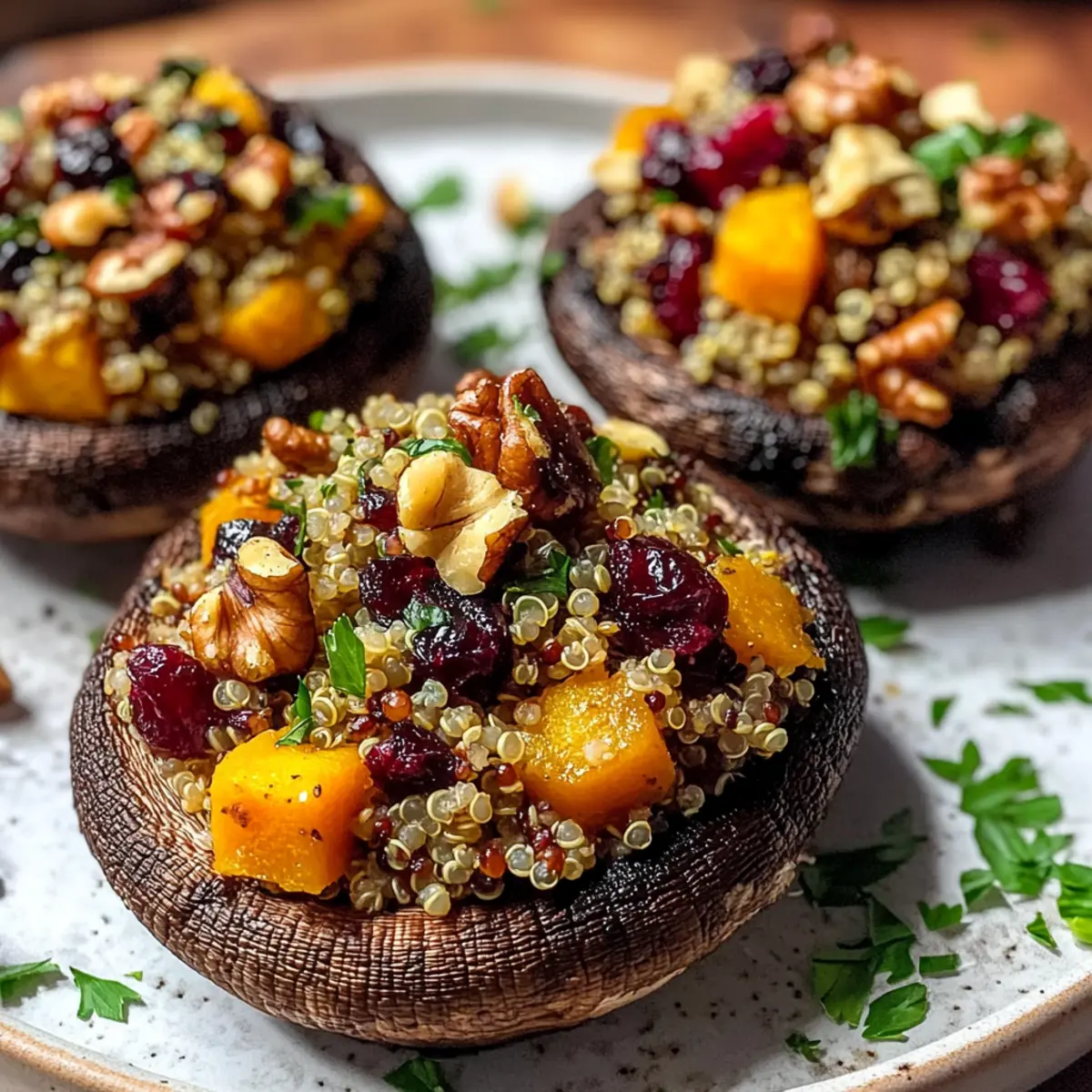 Autumn Harvest Stuffed Portobello Mushrooms