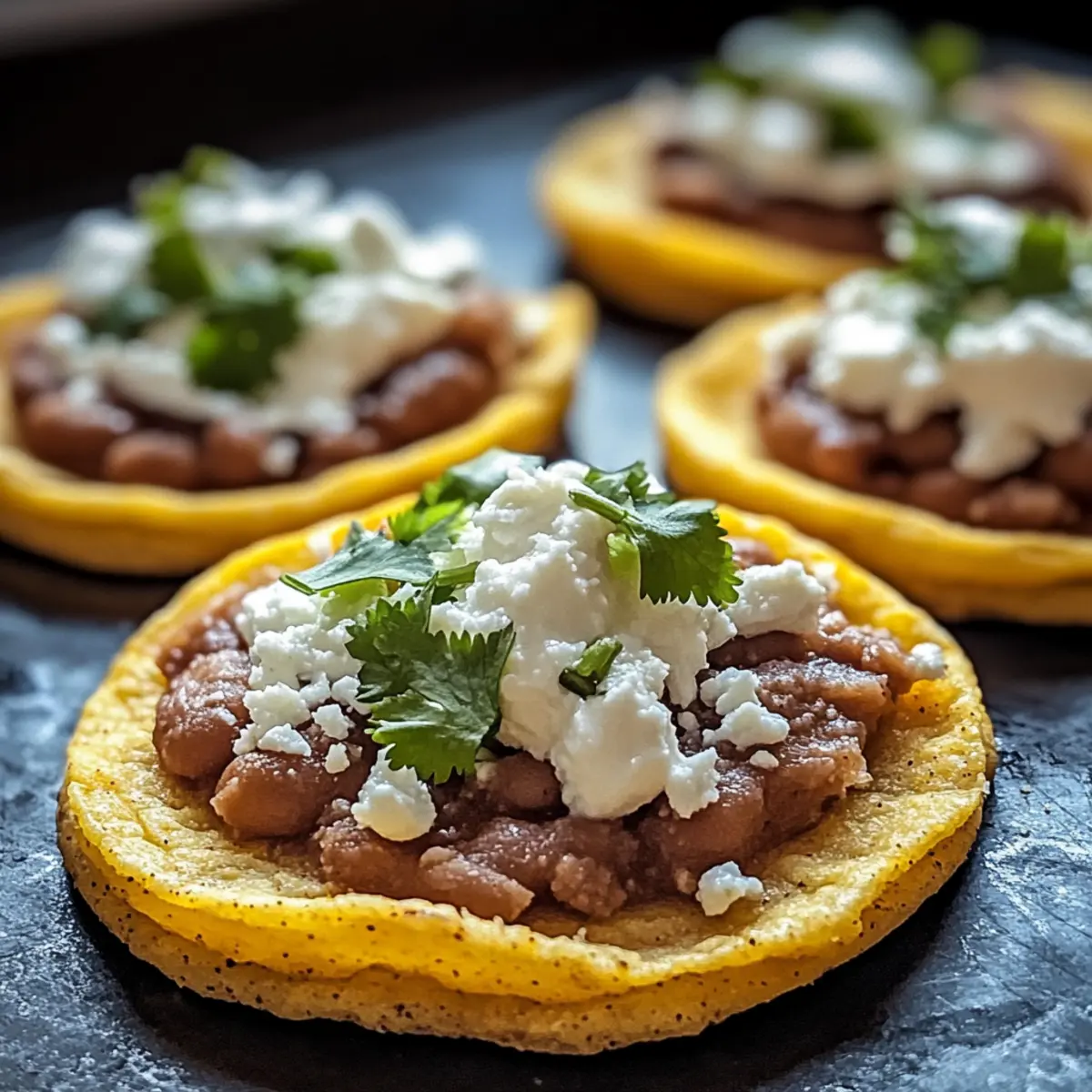 Sopes with Refried Beans and Cheese