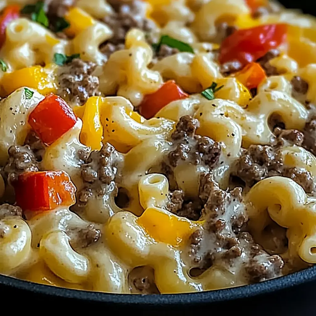 High-Protein Creamy Philly Cheesesteak Mac & Cheese