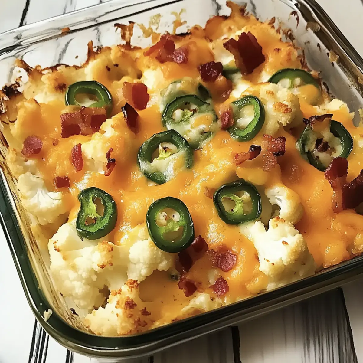 Jalapeno Popper Cauliflower Casserole
