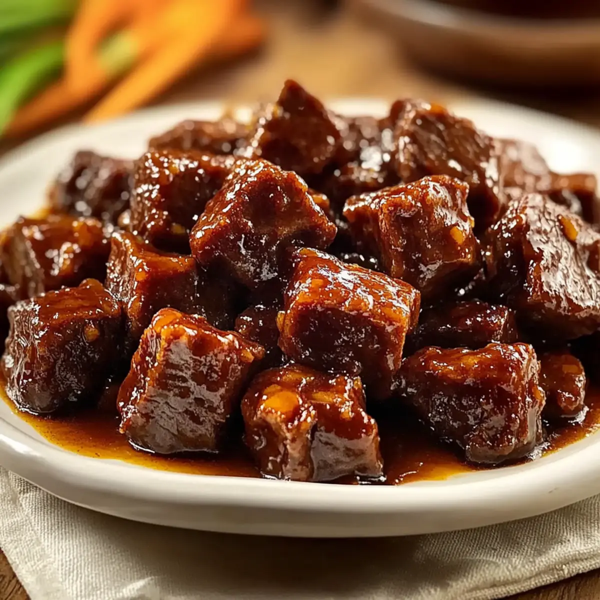 Glazed Sticky Beef Bites