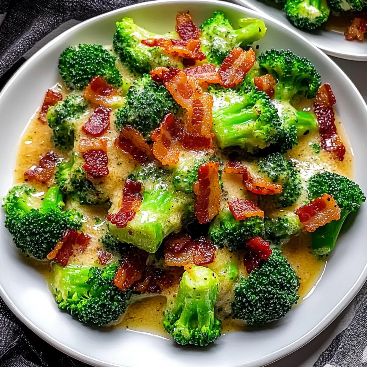 Broccoli With Garlic Sauce & Bacon