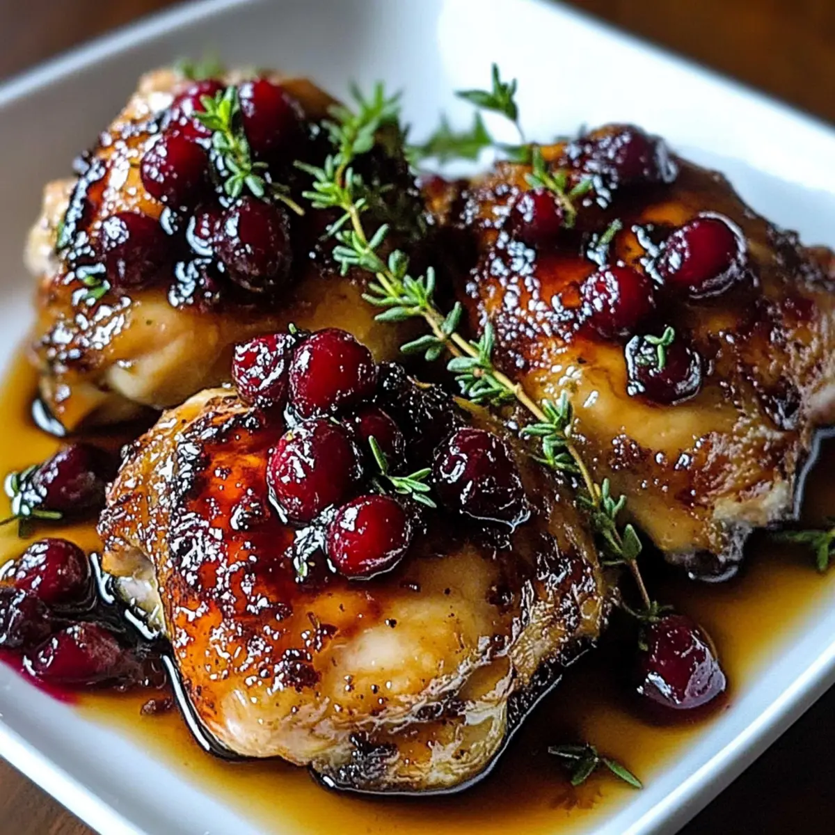 Cranberry Balsamic Roast Chicken