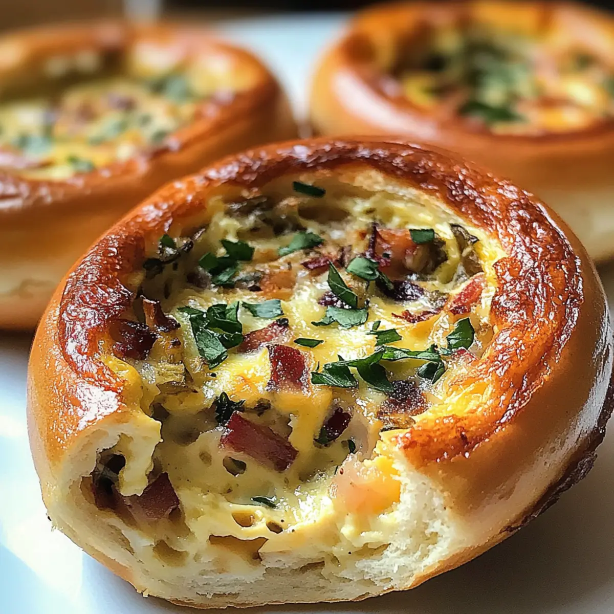Quiche Stuffed Bagels