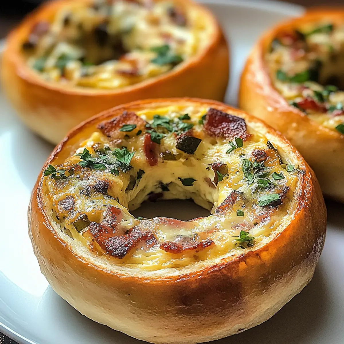 Quiche Stuffed Bagels