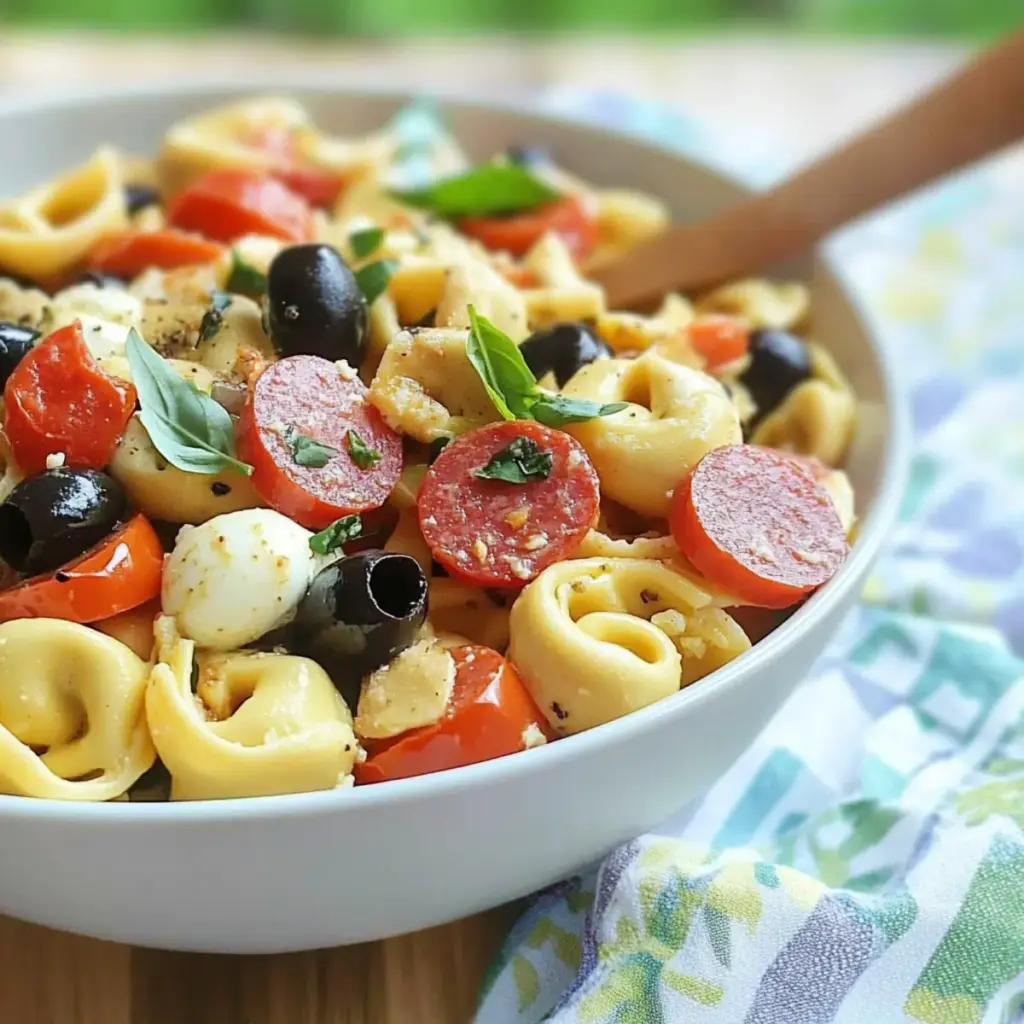 Roasted Red Pepper and Parmesan Tortellini Salad