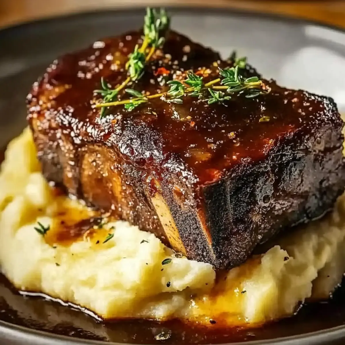 Braised Short Ribs with Mashed Potatoes
