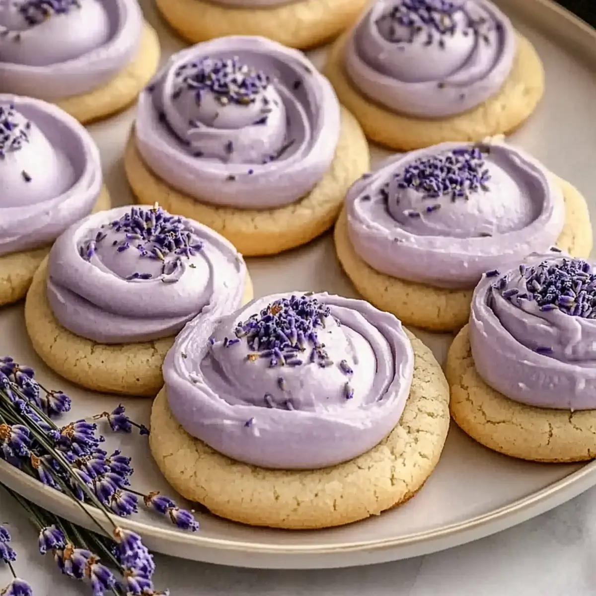 Fog Cookies with Lavender Frosting