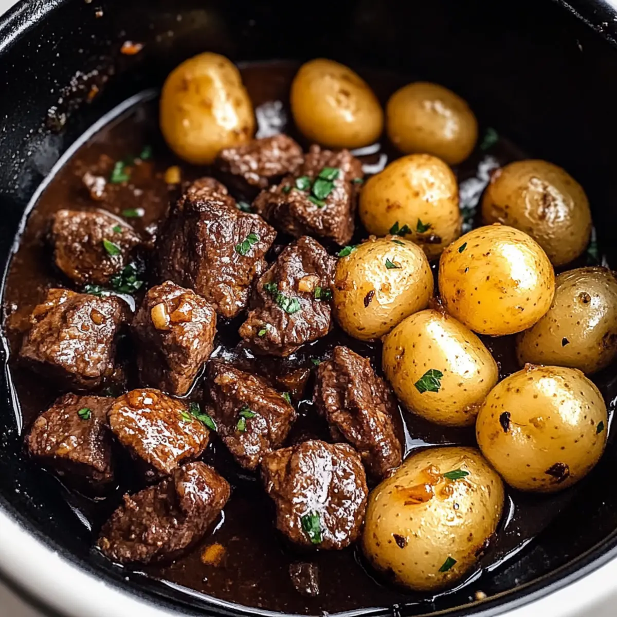 Slow Cooker Garlic Butter Beef Bites
