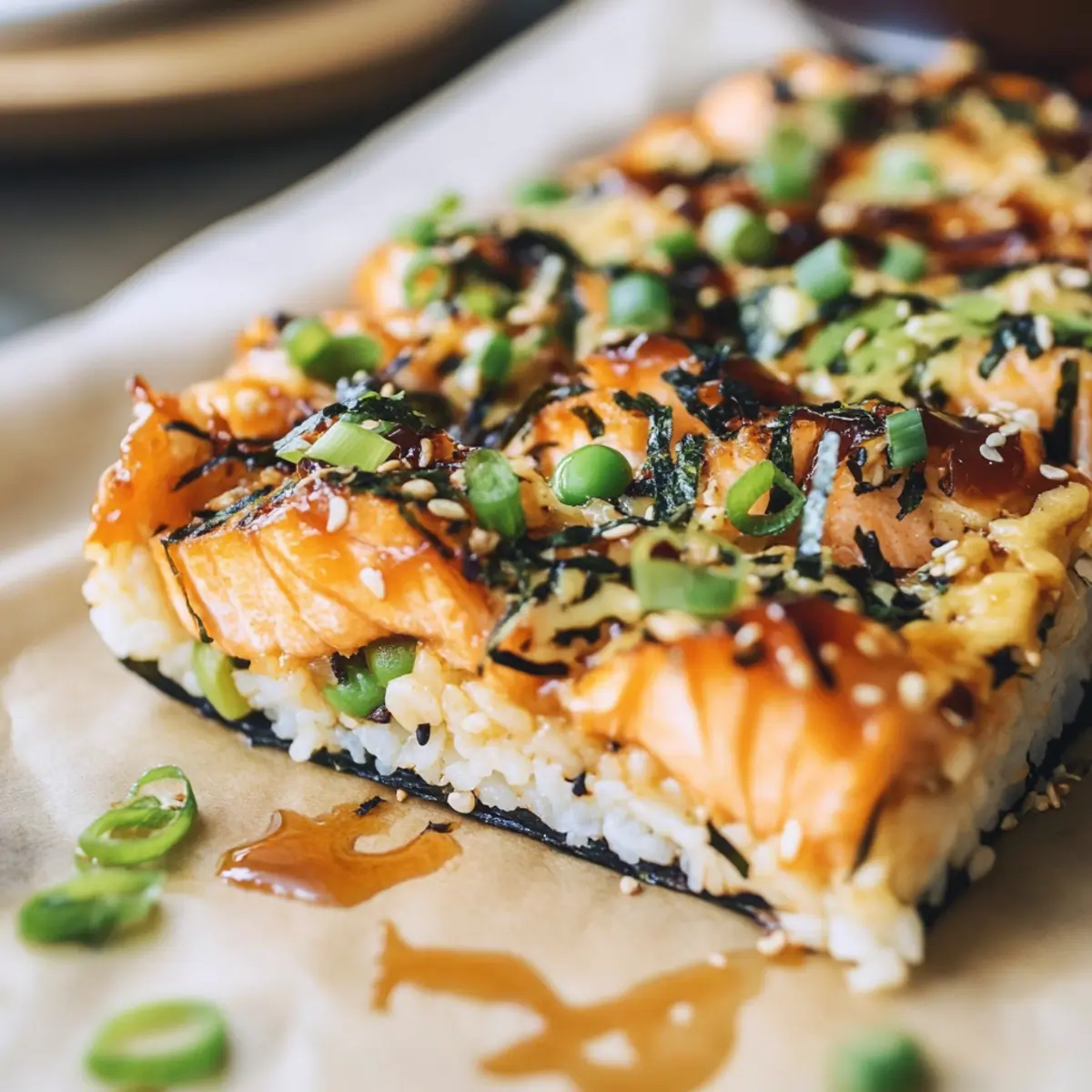 Salmon Sushi Bake