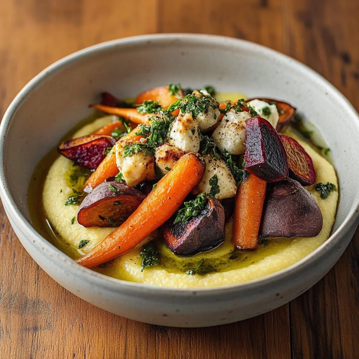 Roasted Root Vegetable & Goat Cheese