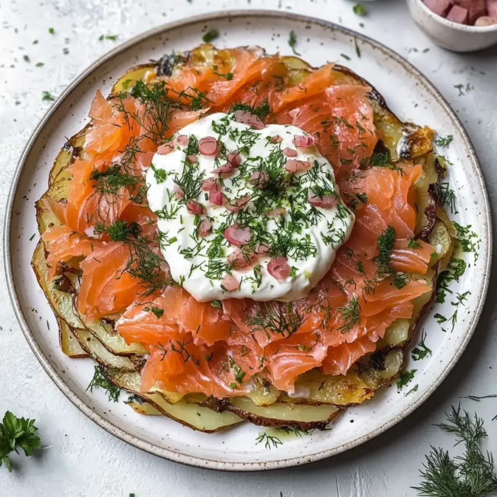 Potato Galette with Smoked Salmon