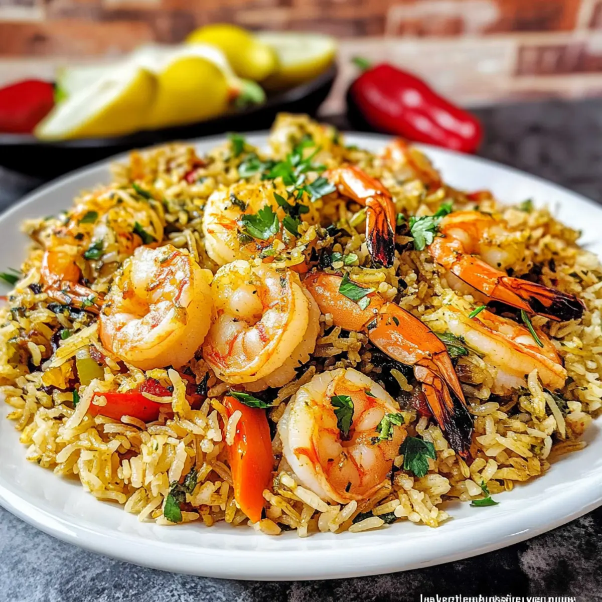 Shrimp Rice with Herbs