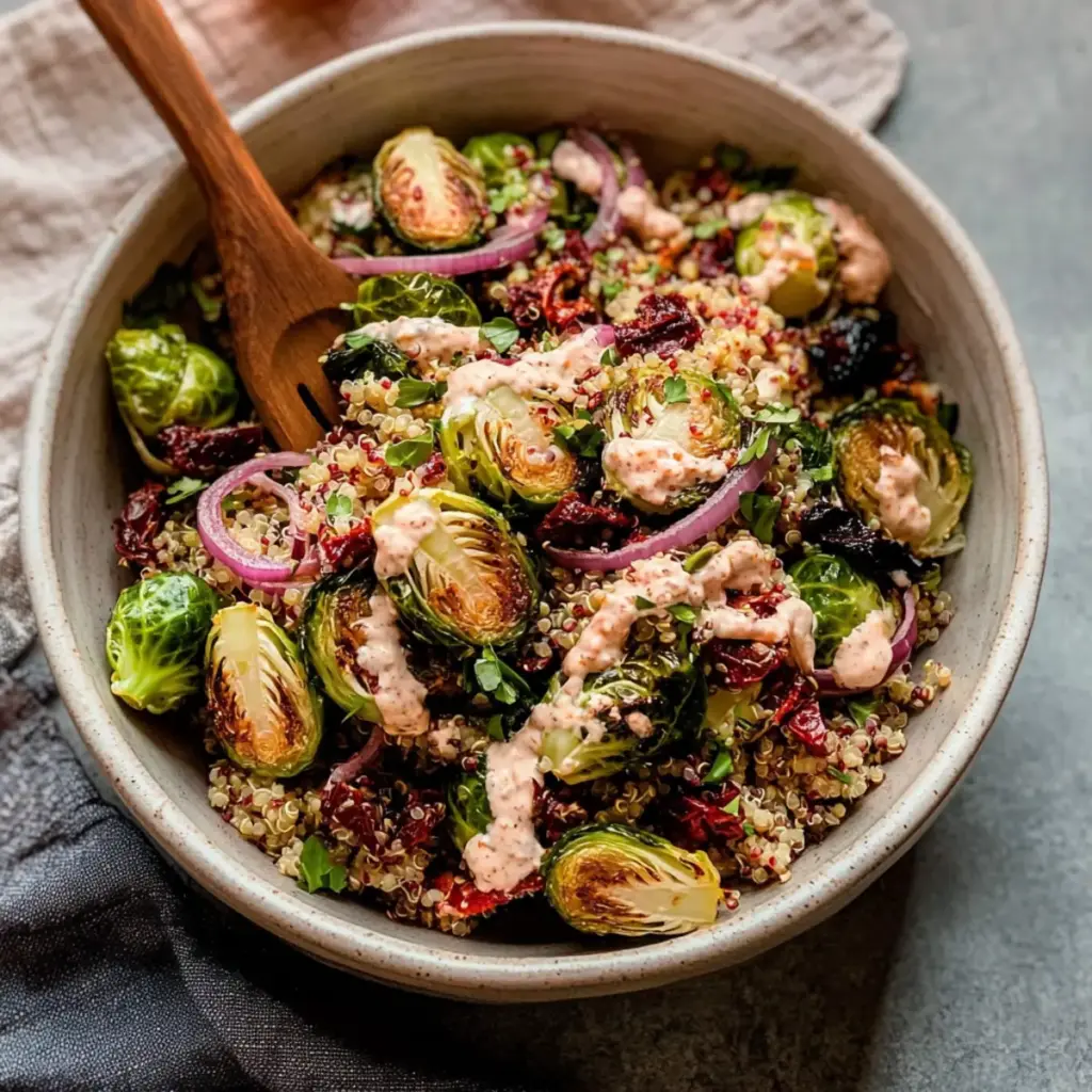 Brussels Sprouts, Quinoa & Lentil Salad