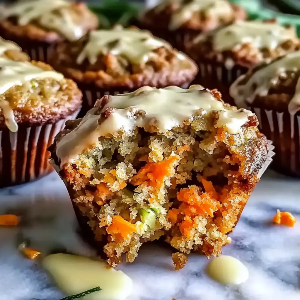 Carrot Cake Zucchini Muffins