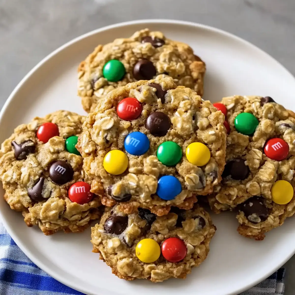 Peanut Butter Oatmeal Monster cookies