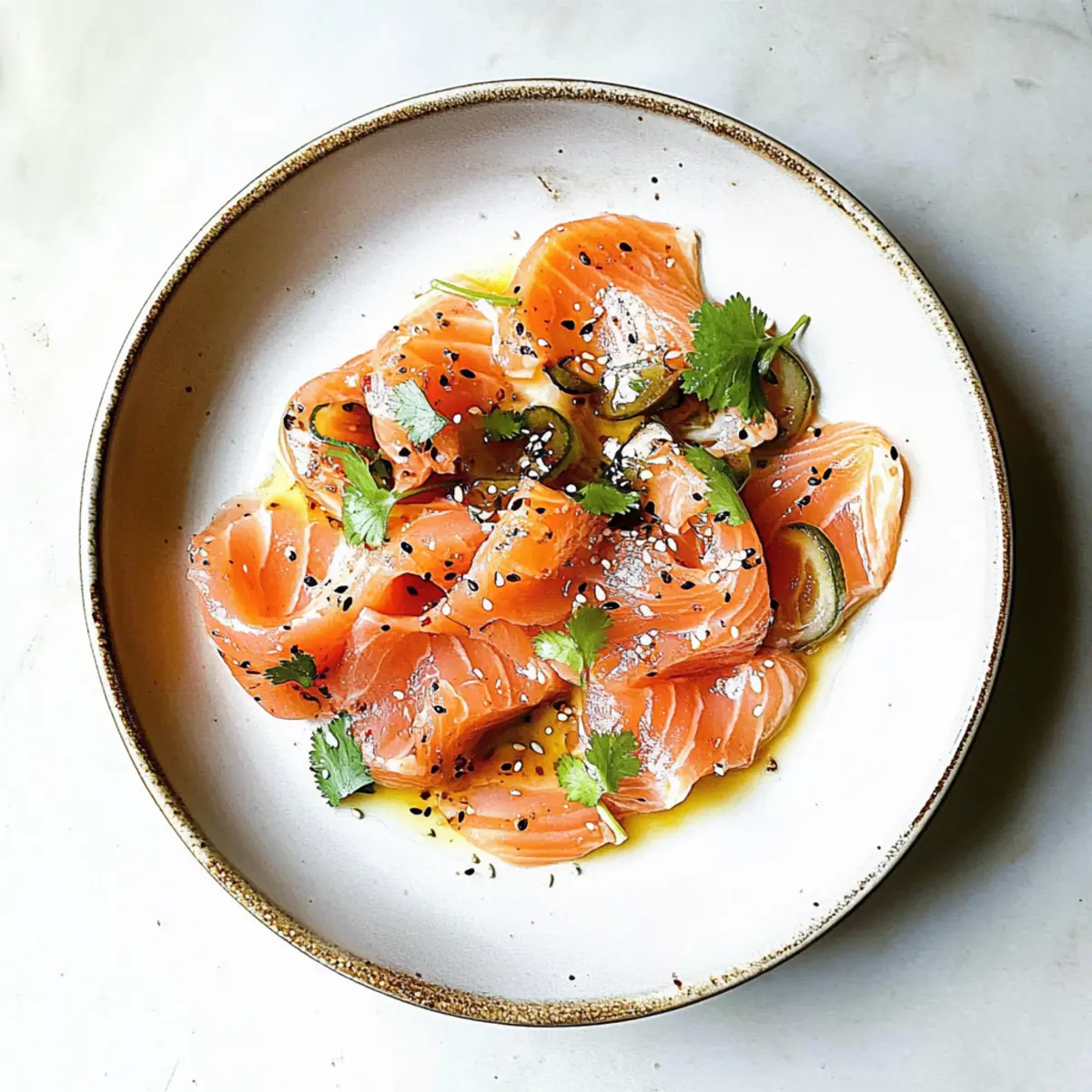 Salmon Crudo with Soy Sesame