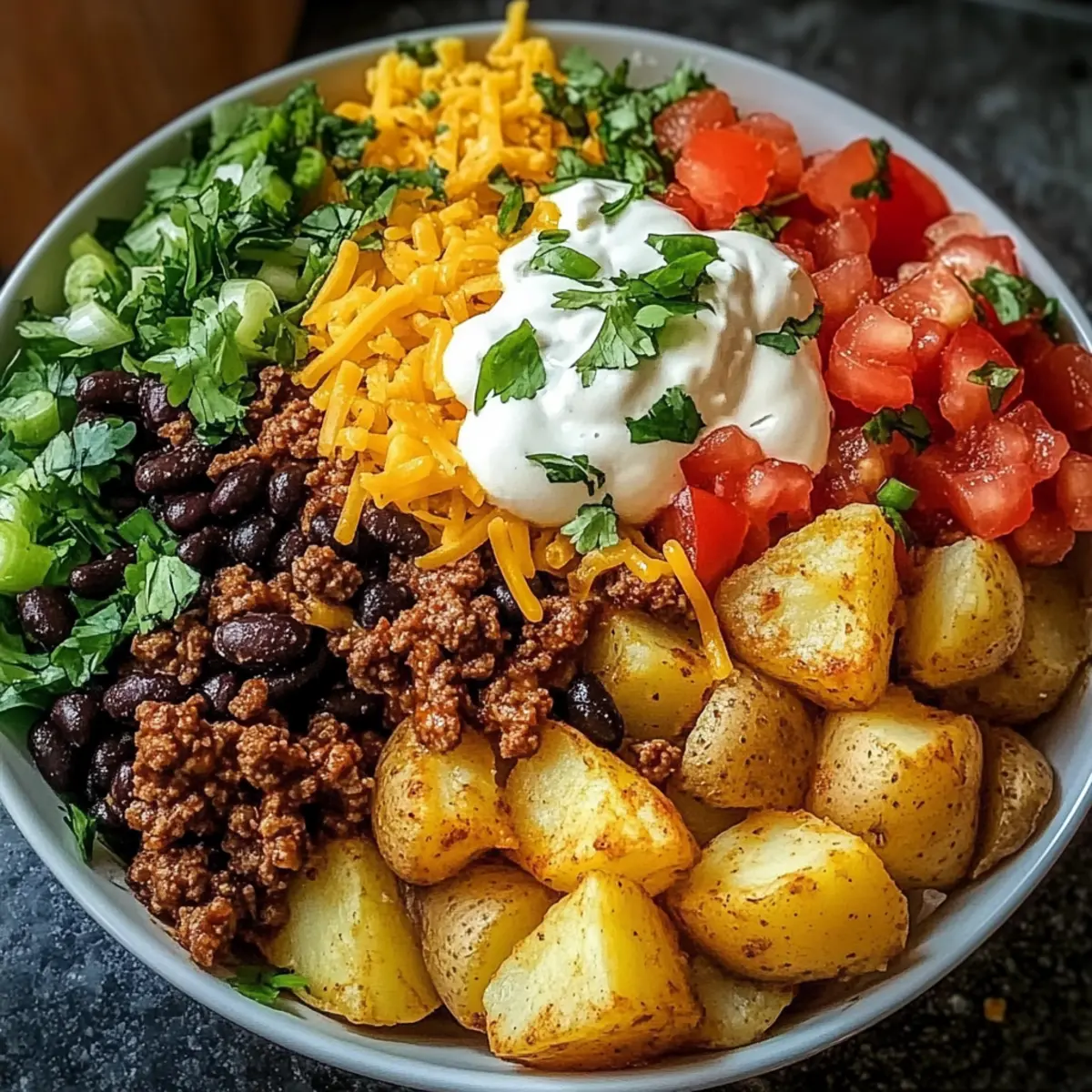 Loaded Potato Taco Bowl